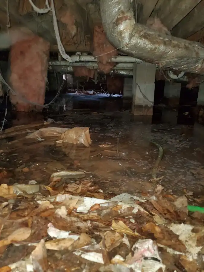 Crawl space flood assessment for Commercial Water Damage Restoration in New Braunfels