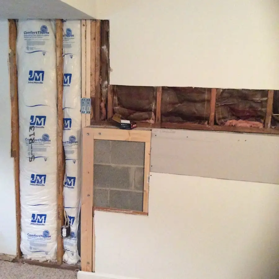 Wall insulation replacement during Contents Cleaning & Restoration in New Braunfels
